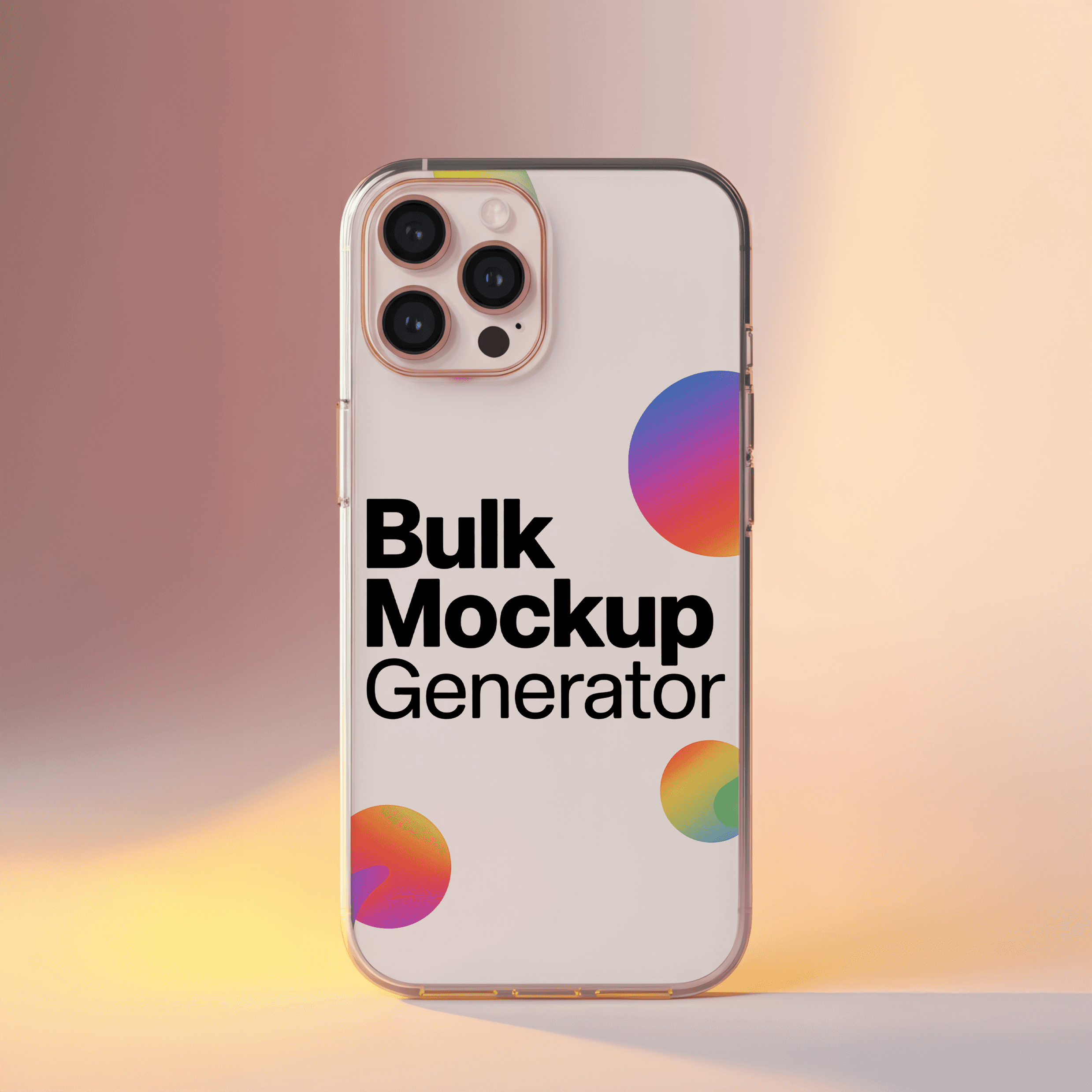 Apple iPhone case on colorful background phone case mockup preview