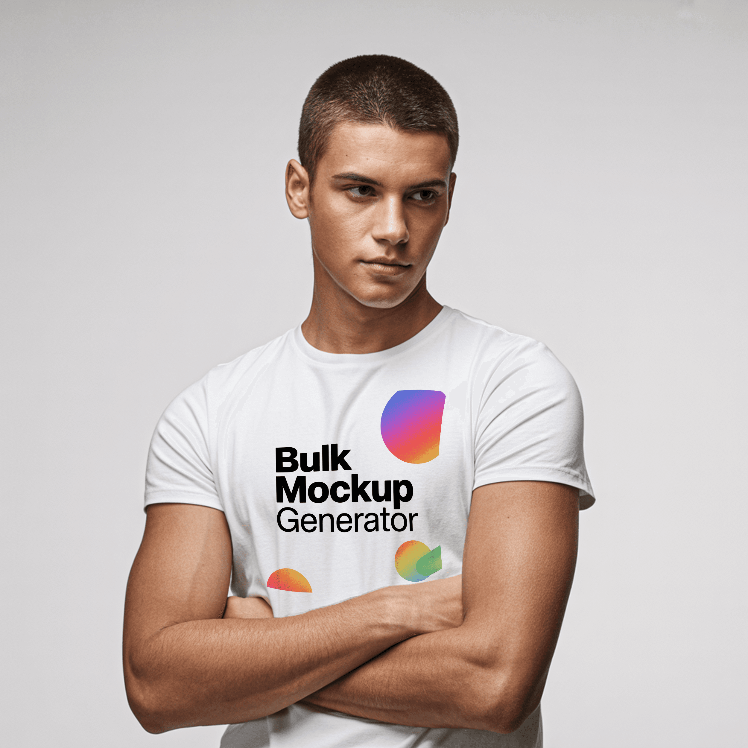 Men's White blank t-shirt 
