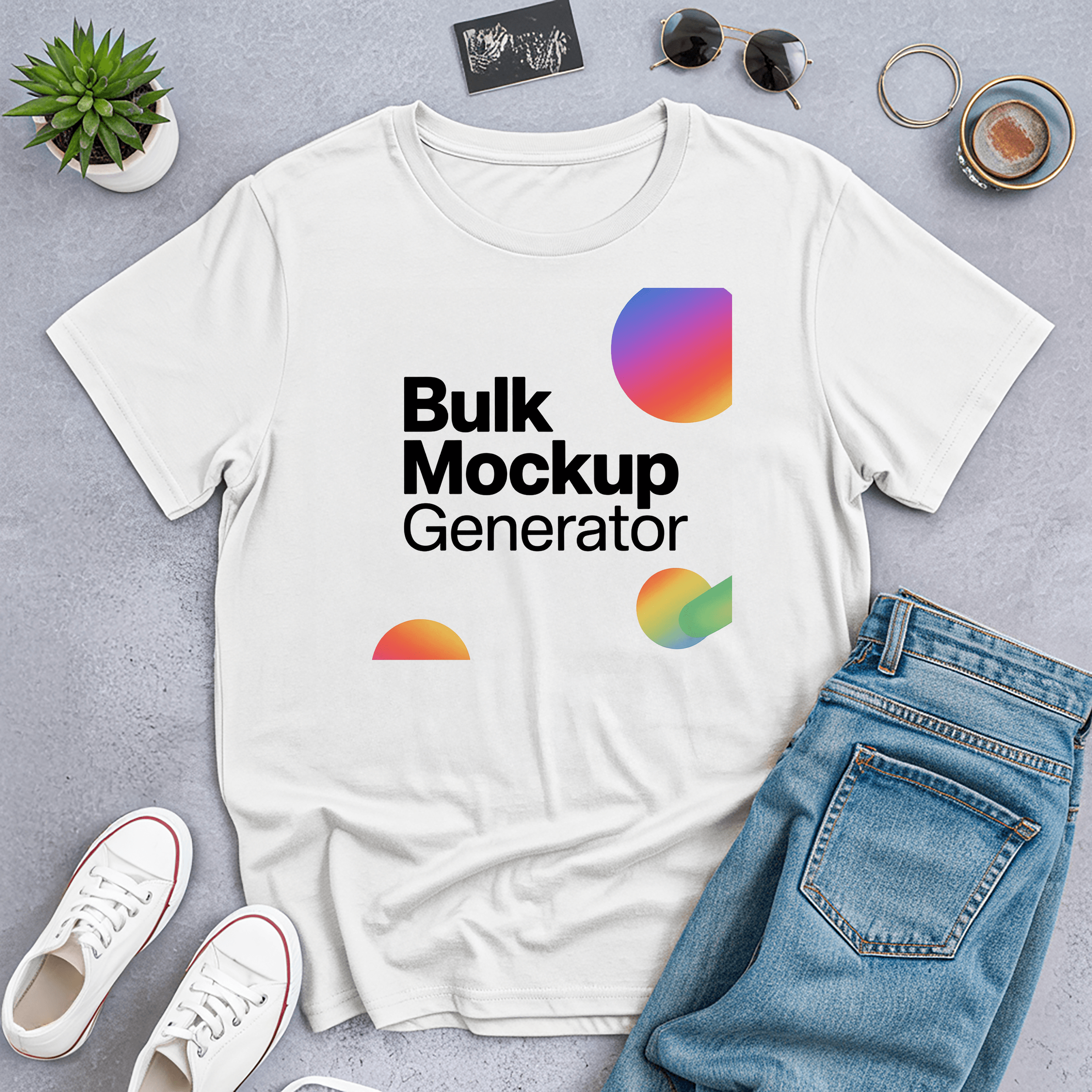 White t-shirt with decorations 