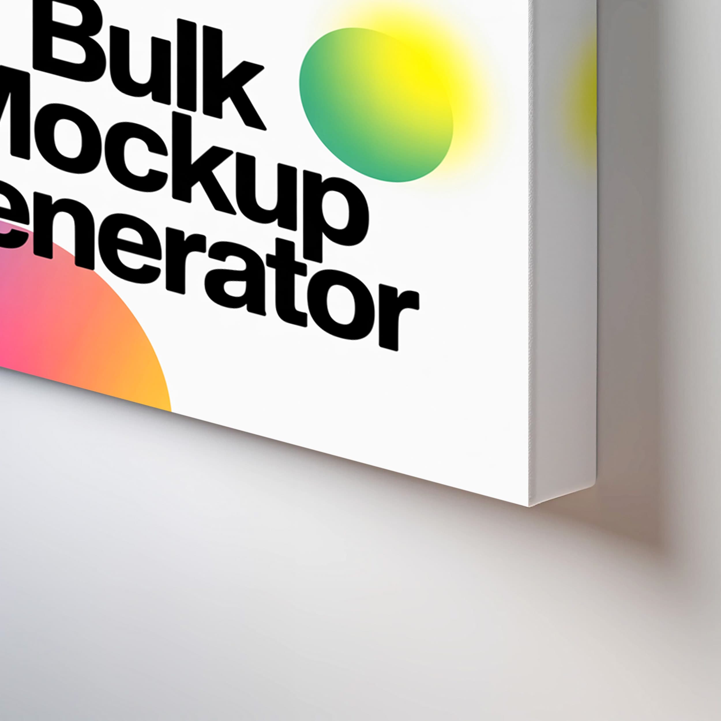 Canvas close-up edge wall-mounted mockup canvas mockup preview showing a styled interior