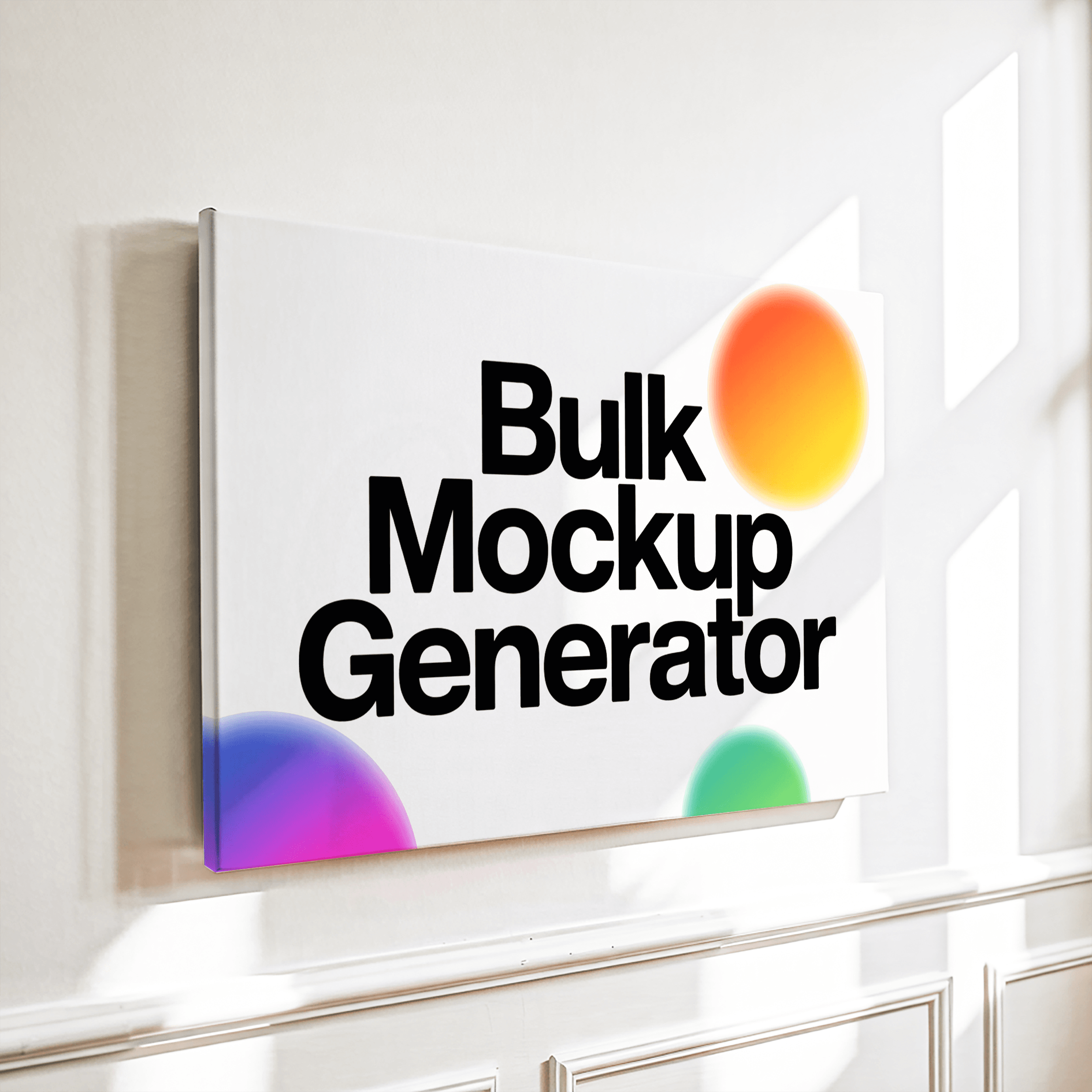 Large White Canvas Wall art canvas mockup preview