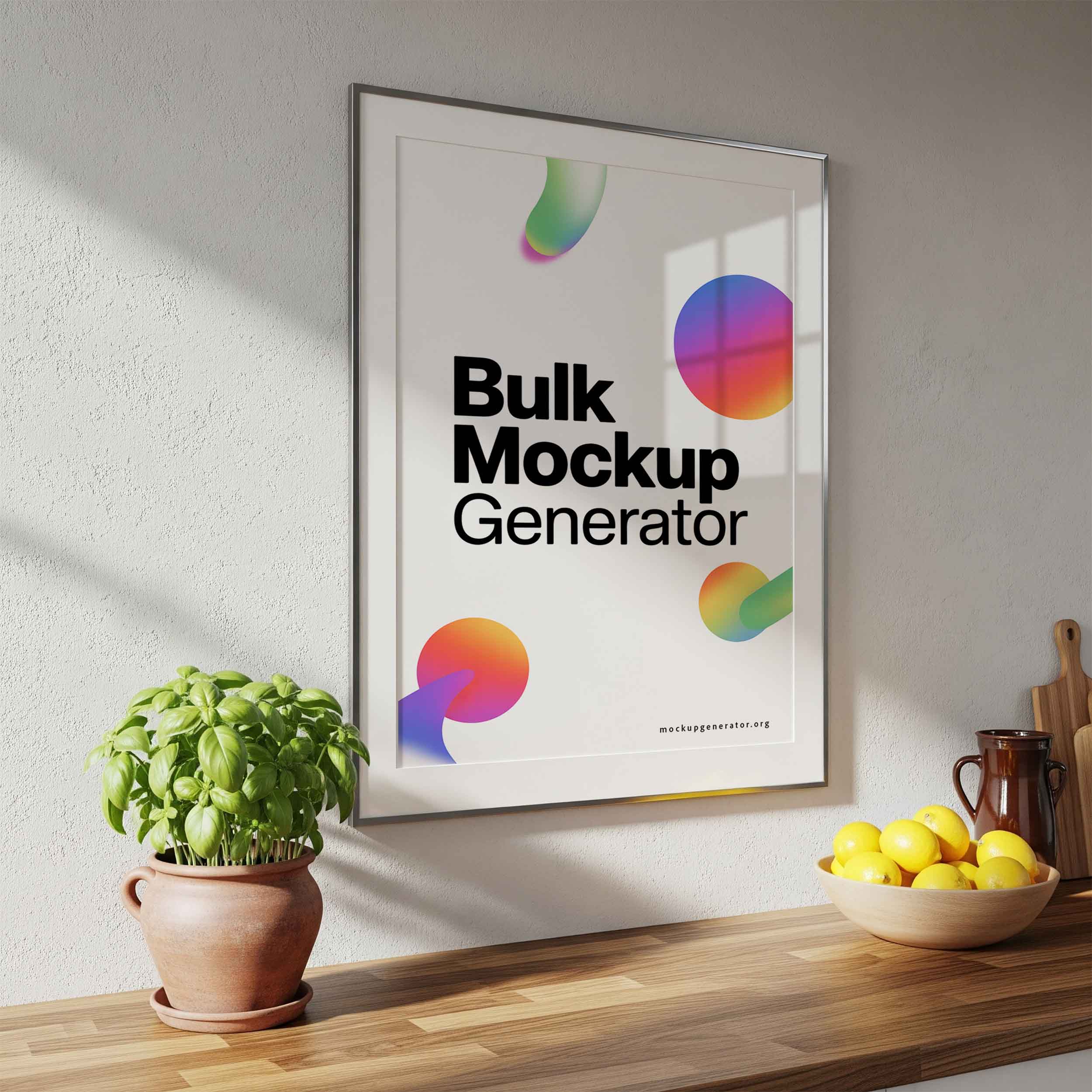 Kitchen Framed poster with reflection