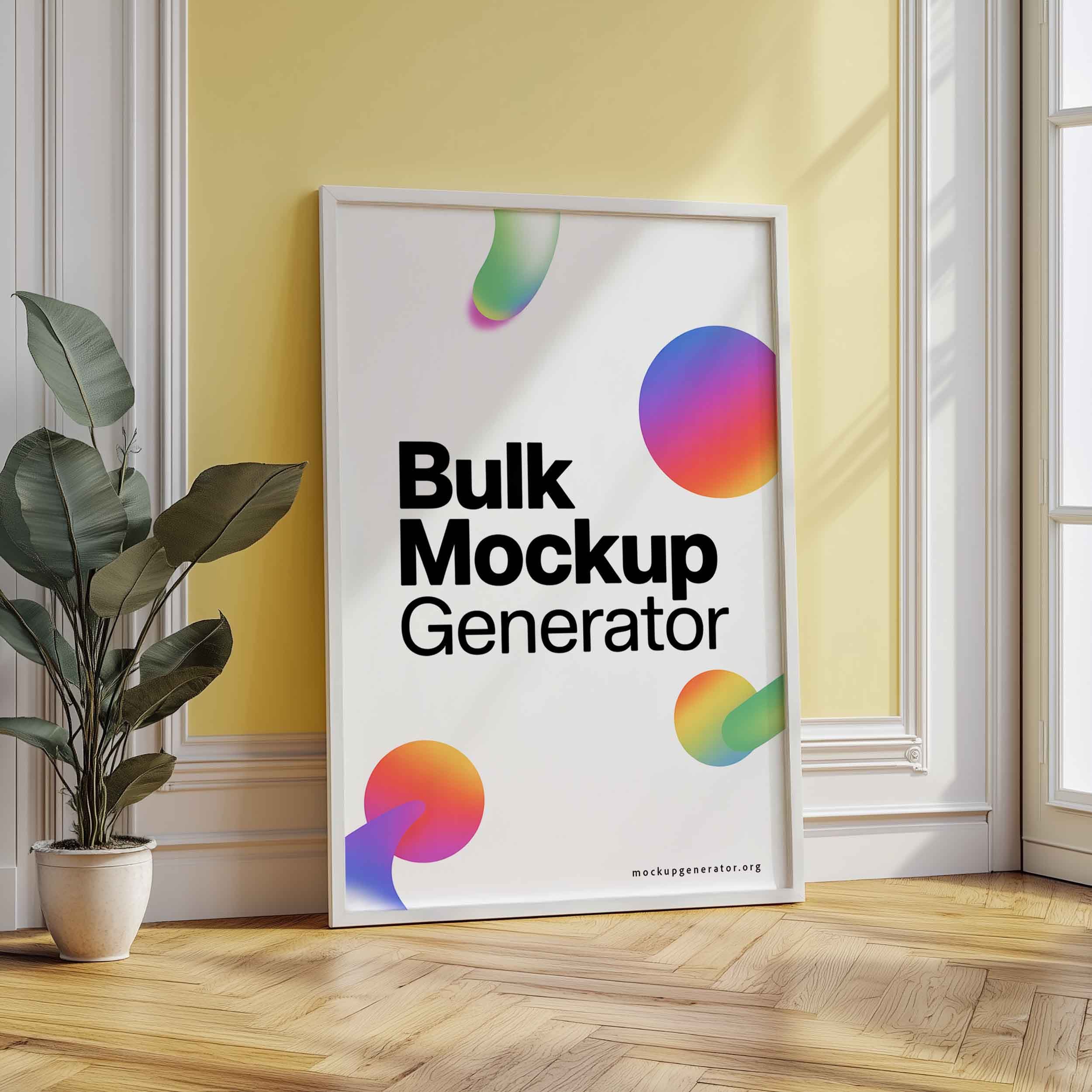 Poster on the floor of living room