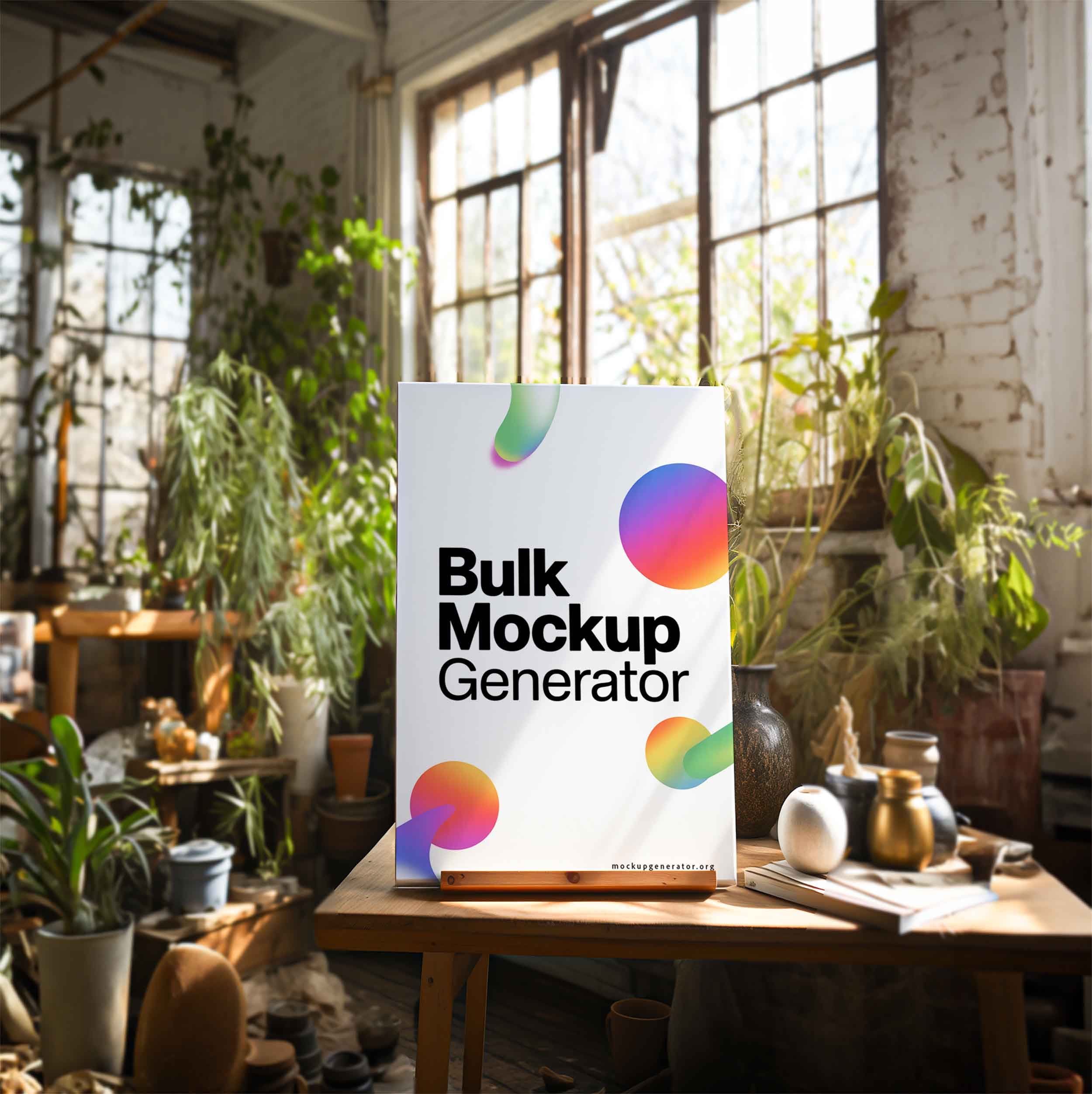 Canvas and a lot of greens in living room