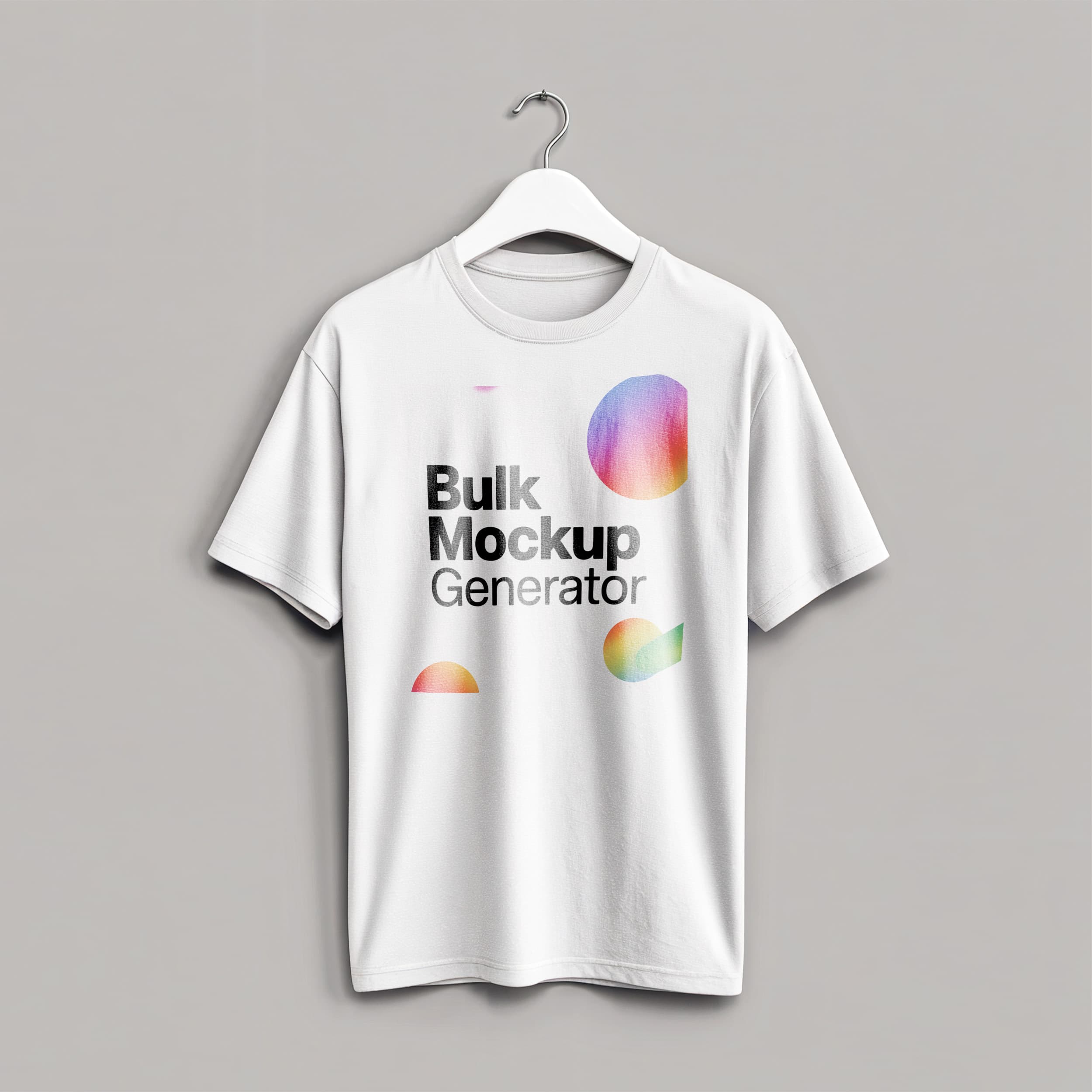 White T-Shirt on Hanger Display