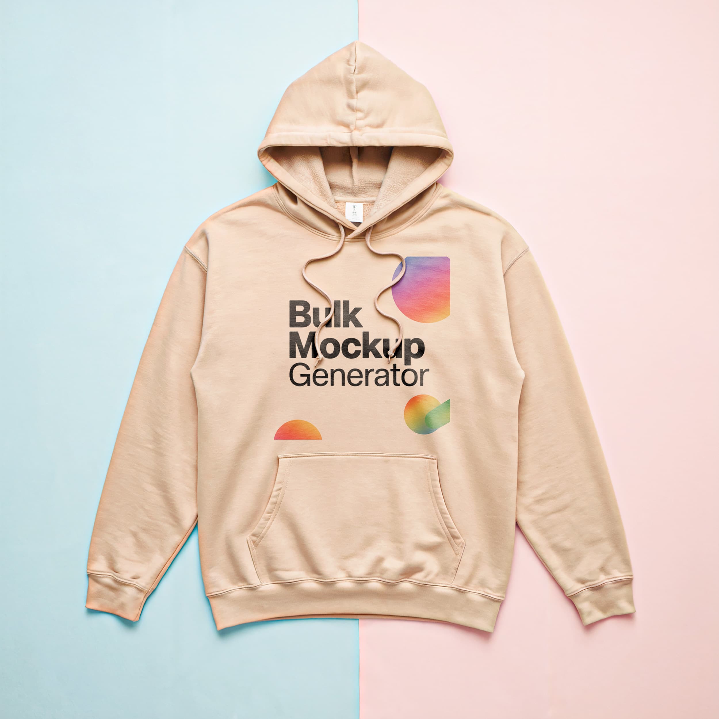 Beige Hoodie on Flat Lay